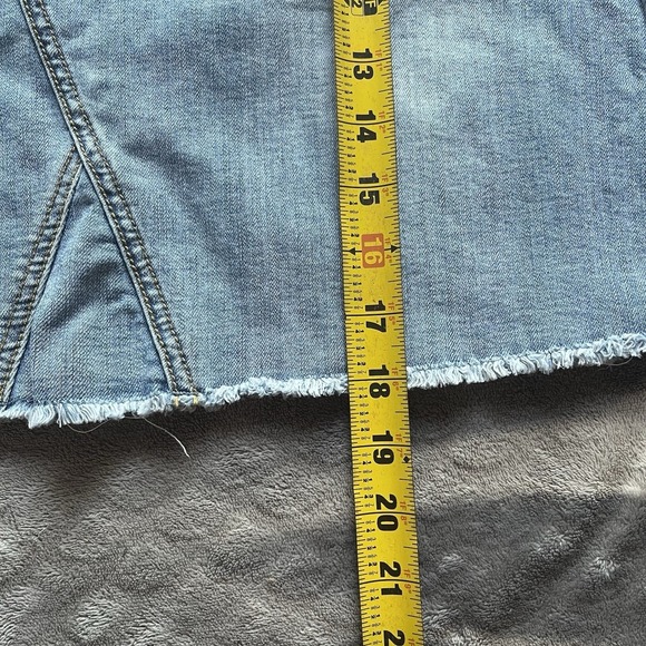 EST 1946 Denim Distressed Y2K Denim Skirt Size 8 - Picture 6 of 8